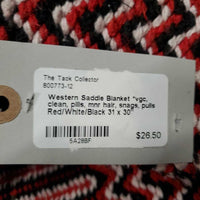 Western Saddle Blanket *vgc, clean, pills, mnr hair, snags, pulls
