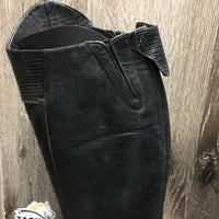 Pr Dress Boots, Zips, 2x black forms, box *vgc/gc, clean & dirt/residue, rubs, faded, scrapes
