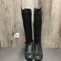 Pr Dress Boots, Zips, 2x black forms, box *vgc/gc, clean & dirt/residue, rubs, faded, scrapes
