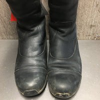 Pr Dress Boots, Zips, 2x black forms, box *vgc/gc, clean & dirt/residue, rubs, faded, scrapes
