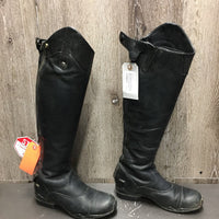 Pr Dress Boots, Zips, 2x black forms, box *vgc/gc, clean & dirt/residue, rubs, faded, scrapes
