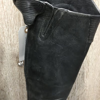 Pr Dress Boots, Zips, 2x black forms, box *vgc/gc, clean & dirt/residue, rubs, faded, scrapes
