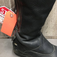 Pr Dress Boots, Zips, 2x black forms, box *vgc/gc, clean & dirt/residue, rubs, faded, scrapes

