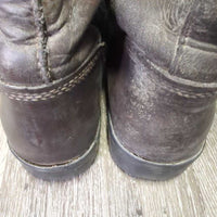 Tall Leather Country Boots *gc/fair, clean & dirty, rubs, scrapes, scratches, loose lining, loose heel & edge seal-R, cracking
