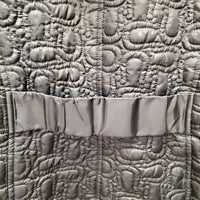 Quilt Jacket, Zipper & Snaps, zipper detach hood *vgc, clean, mnr undone threads, puckers, stains?
