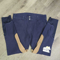 Euro Seat Breeches *gc, faded, seam puckers & rubs, faded edges

