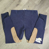 Euro Seat Breeches *gc, faded, seam puckers & rubs, faded edges
