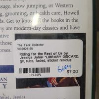 Riding for the Rest of Us by Jessica Jahiel *LIBRARY DISCARD, gc, rubs, faded, sticker residue
