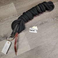 Nylon Horsemanship Line, Ring, Leather Tassle End *vgc/gc, clean & mnr dirt, snags, rubs, frays & rust
