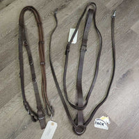 German Martingale, Pr Cotton Web Reins *gc, dirty, rubs, scrapes, residue, faded
