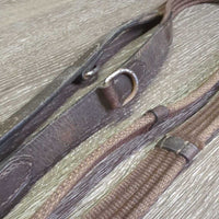 German Martingale, Pr Cotton Web Reins *gc, dirty, rubs, scrapes, residue, faded
