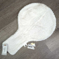 Fleece Banjo Pad Saddle Pad Cover *gc, clean, older, clumpy, stains, hole/unstitched, edges: dirt?stains
