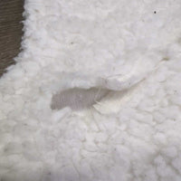 Fleece Banjo Pad Saddle Pad Cover *gc, clean, older, clumpy, stains, hole/unstitched, edges: dirt?stains
