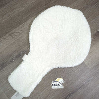 Fleece Banjo Pad Saddle Pad Cover *gc, clean, older, clumpy, stains, hole/unstitched, edges: dirt?stains
