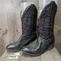 MENS Round Toe Western Boots *gc/fair, clean, v.peeled/shedding, mnr stains, scuffs & rubs
