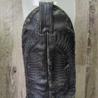 MENS Round Toe Western Boots *gc/fair, clean, v.peeled/shedding, mnr stains, scuffs & rubs
