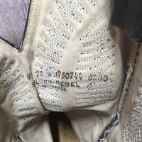 MENS Round Toe Western Boots *gc/fair, clean, v.peeled/shedding, mnr stains, scuffs & rubs
