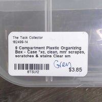 9 Compartment Plastic Organizing Box - Case *xc, clean, mnr scrapes, scratches & stains
