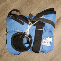 Med Fleece Lined Full Face Winter Hood ONLY, snaps *gc, clean, mnr wpf, hair, dirt, torn binding, x4 broken snaps, stains, rubs, threads, unstitched
