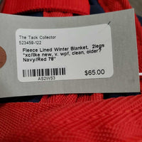 Fleece Lined Winter Blanket, 2legs *xc/like new, v. wpf, clean, older?