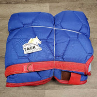 Hvy Quilt Stable Blanket, 1 chest strap *vgc, older, mnr hair, stains, slices, sm holes, puckers
