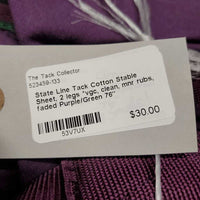 Cotton Stable Sheet, 2 legs *vgc, clean, mnr rubs, faded
