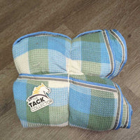 Cotton Waffle Cooler, tail *vgc, clean, 0 legs hole, threads, mnr hay, rubs, stains

