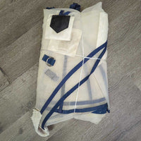 Stiff Mesh Fly Sheet, belly, tail *gc, clean, dingy, stains, older, mnr snags, rubs, hair
