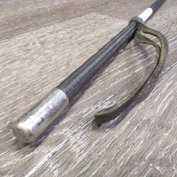 Thin Riding Whip - Crop, handle, end cap *gc, dirt, rubs, scratches
