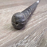 Riding Whip - Crop *fair, rubs, older, scrapes, faded, unstitched flapper end

