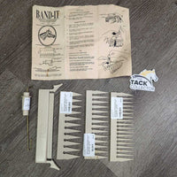 Band-It Plastic Mane Bander Kit: Tool, 3x templates, measurer, pull through, info *like new
