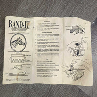 Band-It Plastic Mane Bander Kit: Tool, 3x templates, measurer, pull through, info *like new
