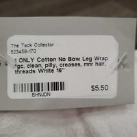 1 ONLY Cotton No Bow Leg Wrap *gc, clean, pilly, creases, mnr hair, threads
