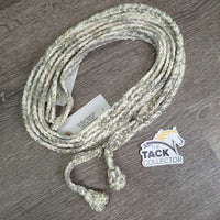 2 Flat Wide Braided Nylon Rope Split Reins, Buttons *like new
