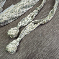 2 Flat Wide Braided Nylon Rope Split Reins, Buttons *like new
