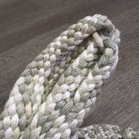 2 Flat Wide Braided Nylon Rope Split Reins, Buttons *like new
