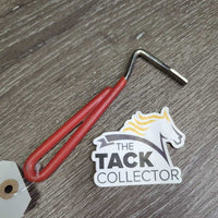 Metal Hoof Pick *gc, faded, mnr dirt & rubs

