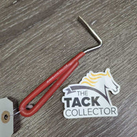 Metal Hoof Pick *gc, faded, mnr dirt & rubs
