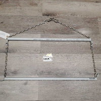 2 Bar Blanket - Saddle Pad Rack Hanger. PVC & Chain *xc, clean, scratches, scuffs