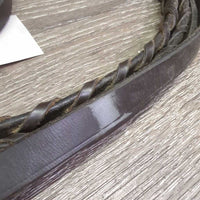 Soft Fine Braided Leather Reins *vgc, clean, stains
