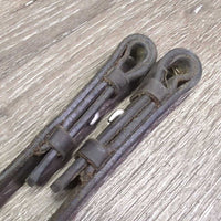 Soft Fine Braided Leather Reins *vgc, clean, stains
