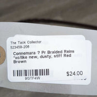 Pr Braided Reins *xc/like new, dusty, stiff
