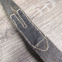 Wide Leather Running Martingale, snap *gc/fair, dirty, v.stiff, v.drty, No Stoppers, rubs, xholes

