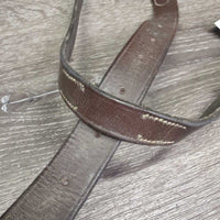 Wide Leather Running Martingale, snap *gc/fair, dirty, v.stiff, v.drty, No Stoppers, rubs, xholes
