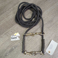 Hvy Nylon Rope Western Draw Reins, 4x Snaps *gc, mnr dirty, rubs, faded & residue
