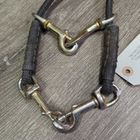 Hvy Nylon Rope Western Draw Reins, 4x Snaps *gc, mnr dirty, rubs, faded & residue
