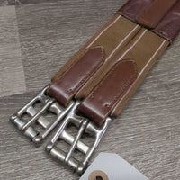 Thick Padded Leather Girth, 2x Thick Els *vgc, creases, crinkled, older? clean
