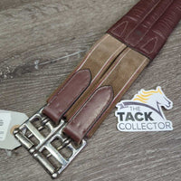 Thick Padded Leather Girth, 2x Thick Els *vgc, creases, crinkled, older? clean
