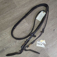 Pr Cotton Web Notch Reins, Buckles *vgc, mnr dirt, film & stain
