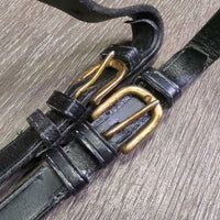 Pr Cotton Web Notch Reins, Buckles *vgc, mnr dirt, film & stain
